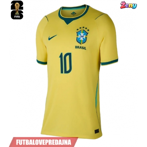 Lacne Ženy Futbalové dres Brazília Neymar Jr #10 MS 2026 Krátky Rukáv - Domáci